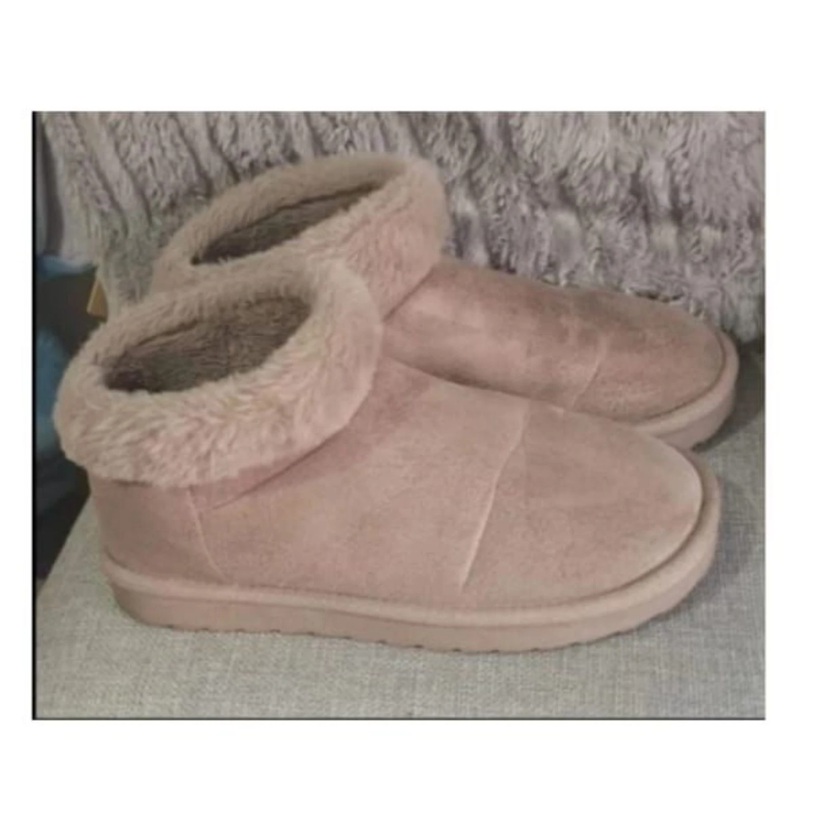 Botines Primark de invierno pelo suave beige limite edition Y2K